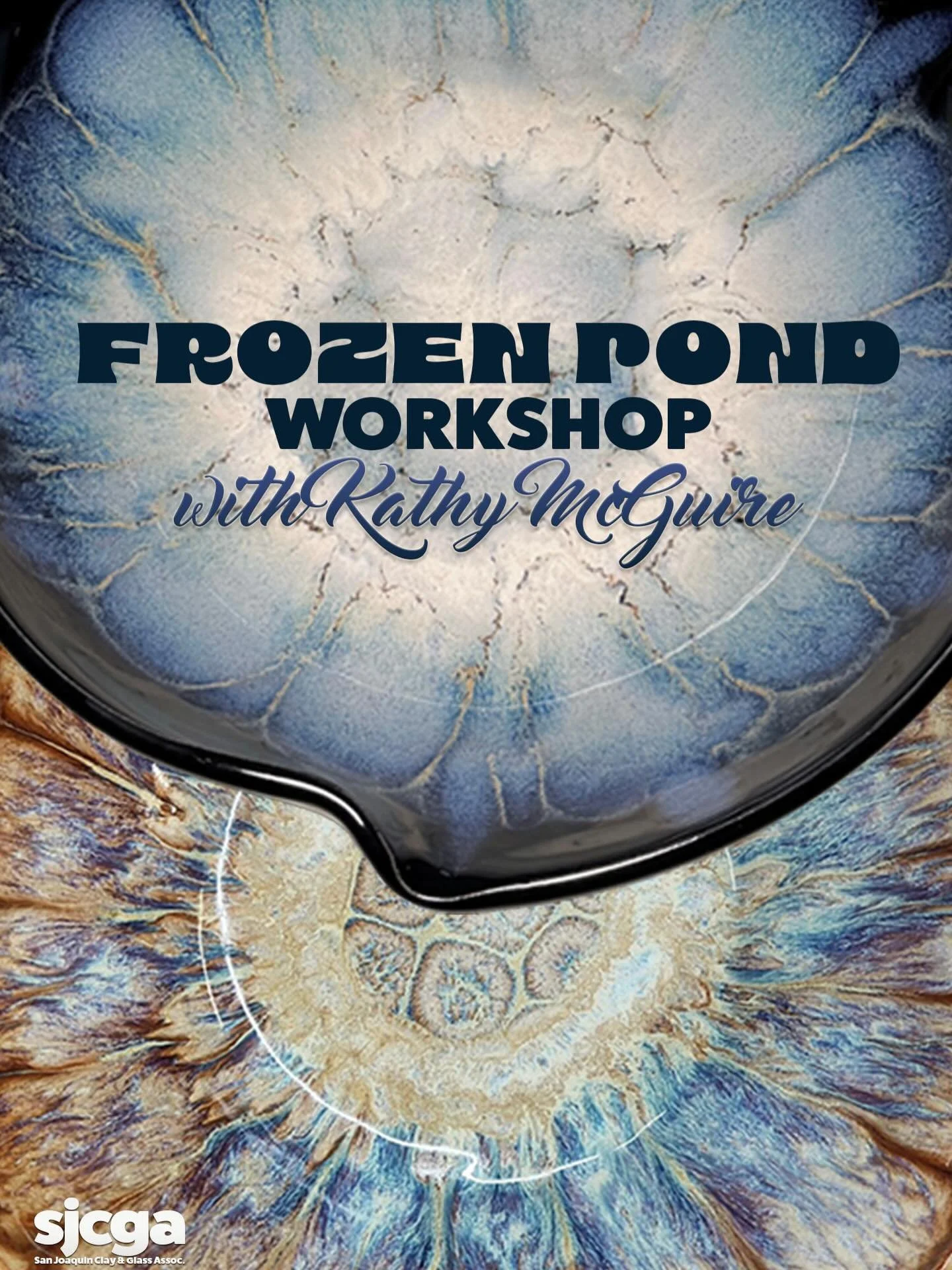 ONLY 2 spots left.
Come learn the Frozen Pond Glaze technique from the person who created it, Kathy McGuire! 
4 hour workshop at Good Dirt pottery studio. March 28, 11am-3pm.  This is a hands on workshop, you bring your own piece of bisqueware to gla