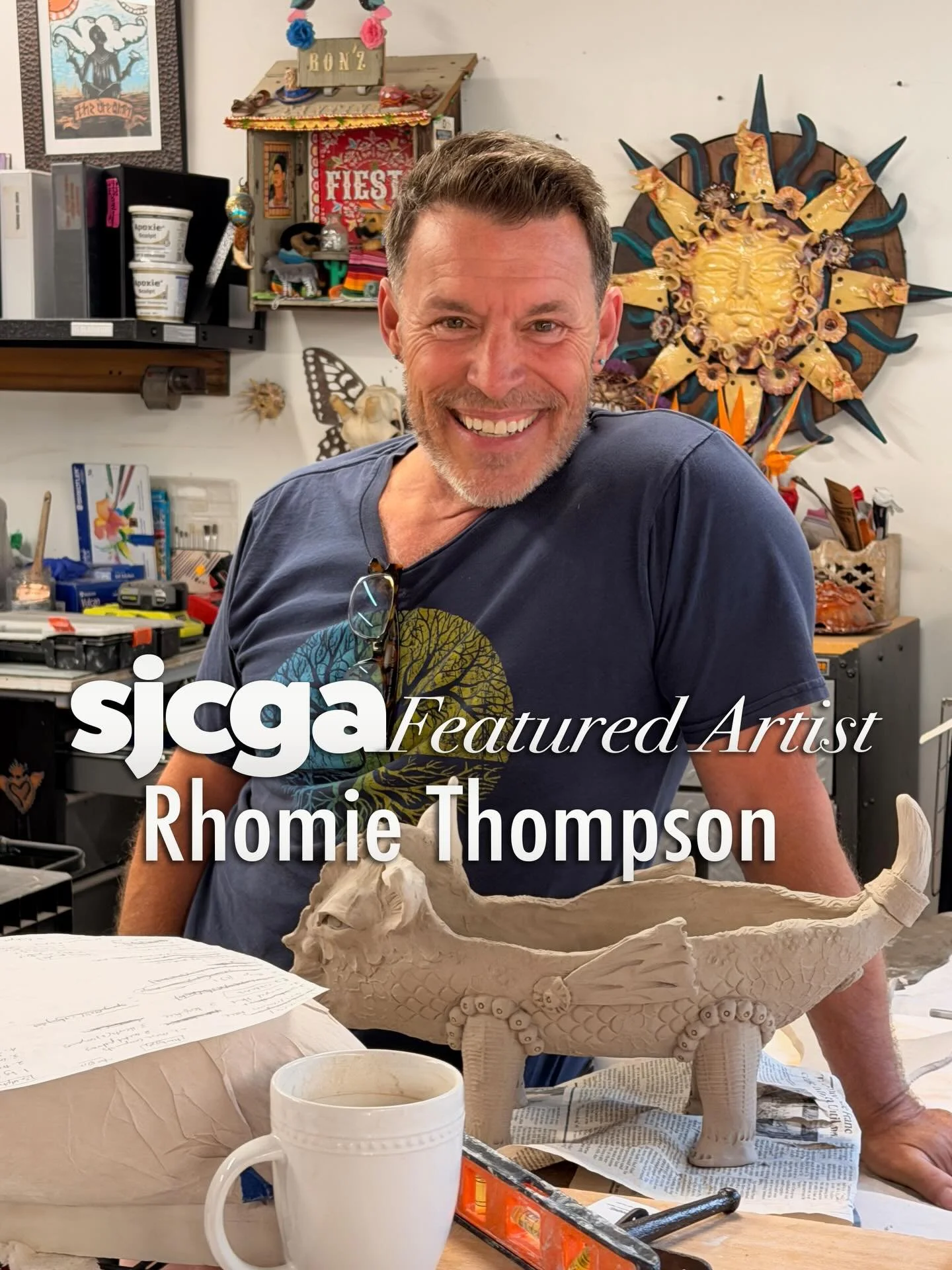 If you&rsquo;re wondering where all that good energy at the festival is coming from&hellip; it might just be Rhomie Thompson @rhomiethompson  This month we are celebrating him as our Featured Artist!!

With 20+ years in clay and glass, Rhomie is a ce