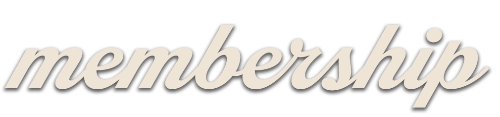 The word 'membership' written in cursive font in black and white.