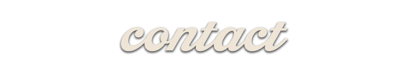 A black background with the word 'contact' written in white, cursive font.
