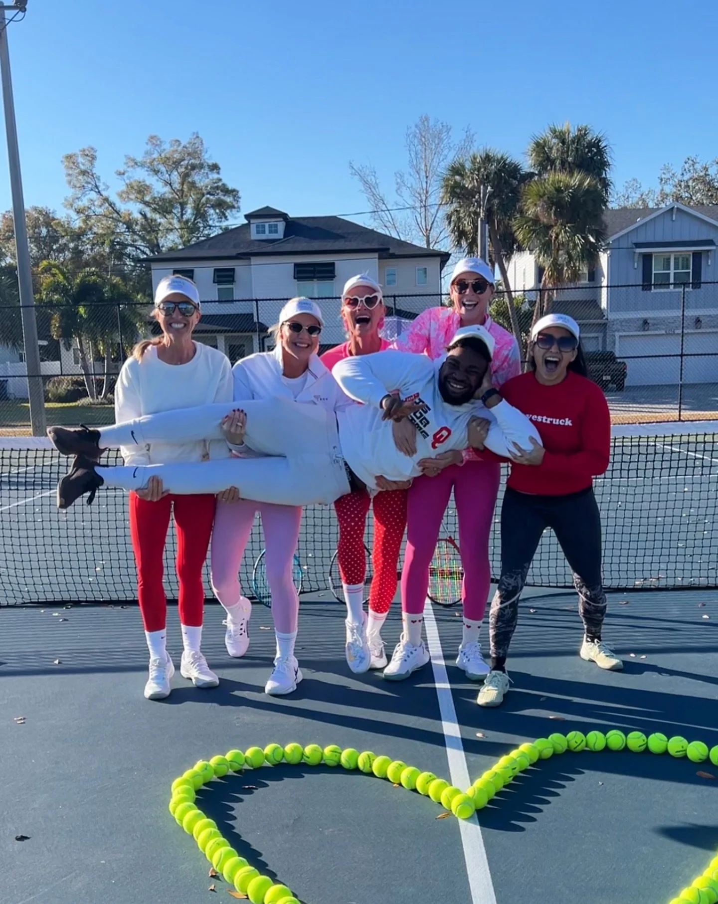 Happy Valentine&rsquo;s Day from JC Fit Tennis Academy ❤️🎾

They say love is about support&hellip;
Our ladies took that very seriously by literally supporting Coach AJ today 💪😅

The love we have for the game is something we celebrate every day &md
