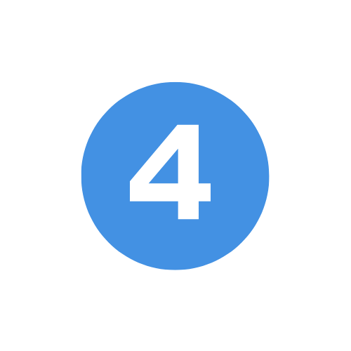 Number 4 in a blue circle indicating a billiard or pool ball.