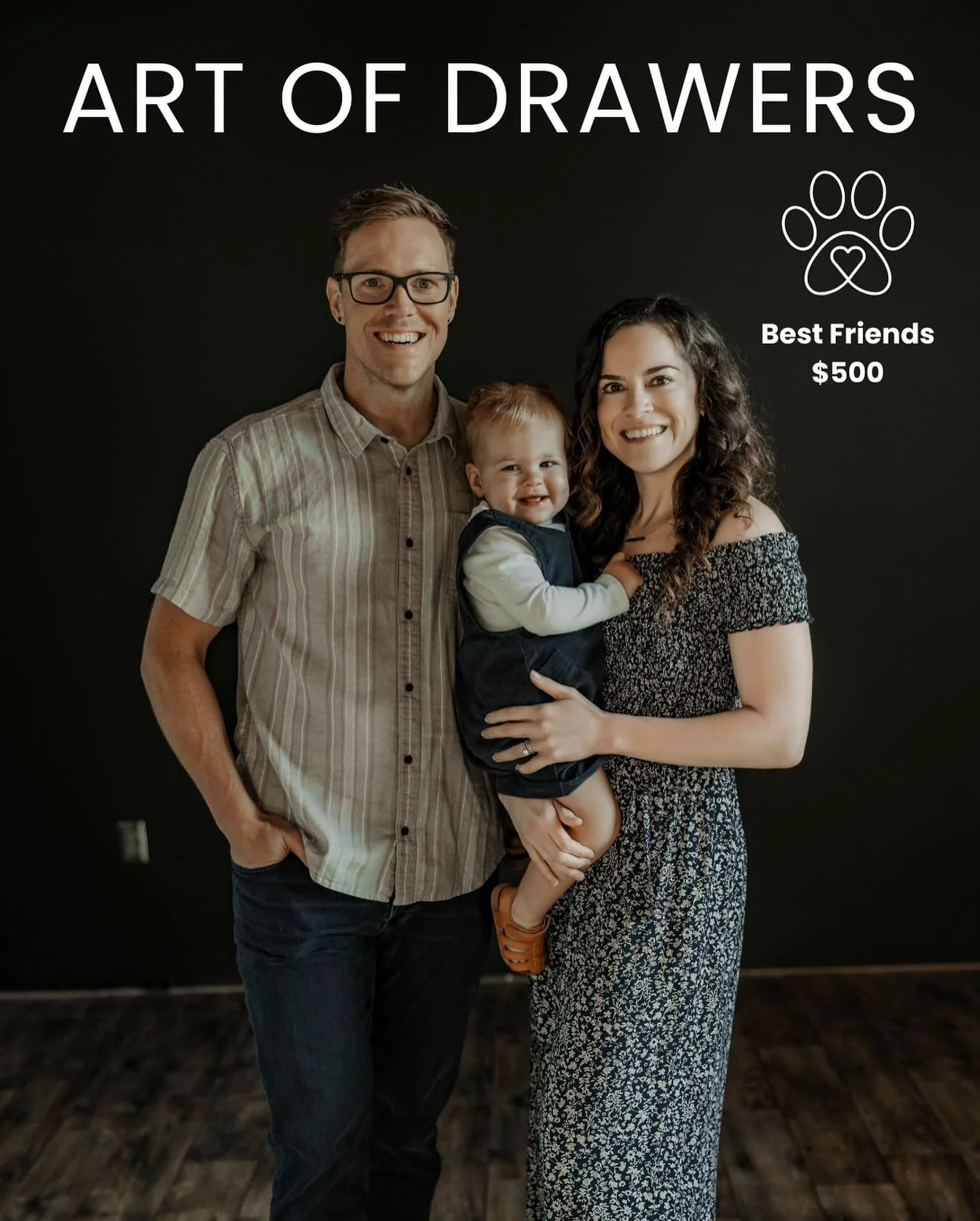 We&rsquo;re so excited to highlight 🌟Art of Drawers🌟 as a Best Friends Sponsor for Paws for Luca! 

Their $500 donation helps bring us closer to Luca&rsquo;s future service dog through @4pawsforability &mdash; a companion who will give him safety, 