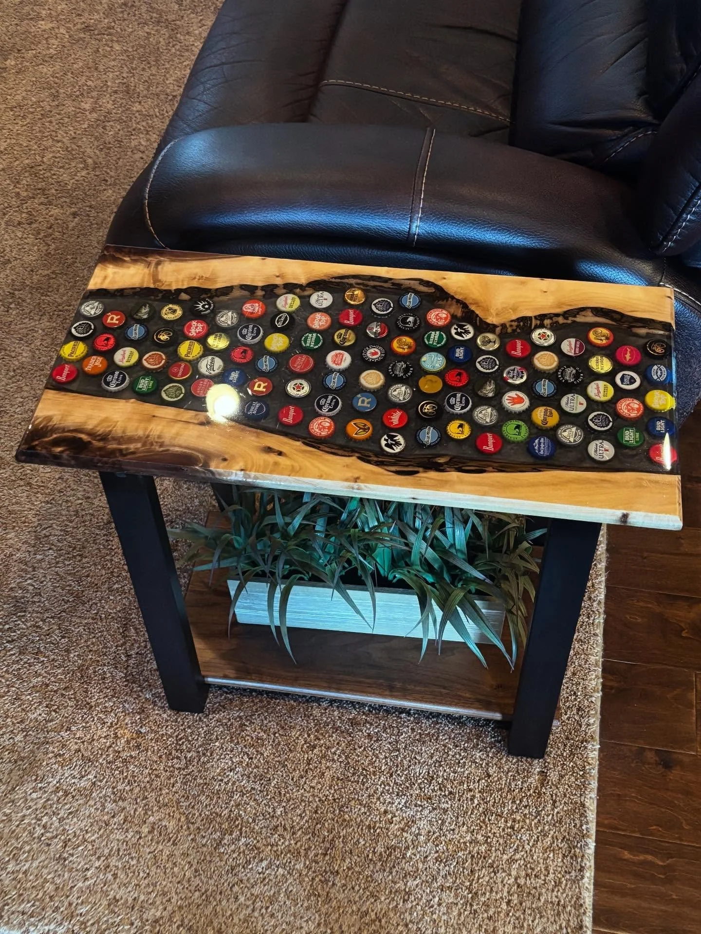 Poured this one-of-a-kind bottle cap river table. A perfect mix of character and craftsmanship. Sealed forever in crystal-clear epoxy and framed by live-edge walnut.

Built right here in Cody, Wyoming 🤎

Want something unique like this for your home