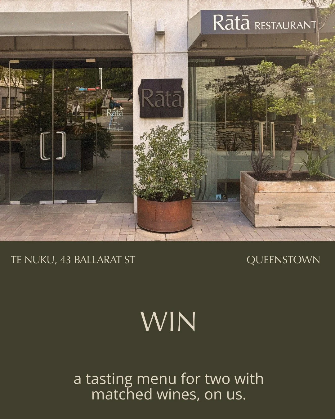 Win ✨

Rātā has entered a new season &ndash; a refreshed dining room, new flavour-forward dishes we&rsquo;ve been quietly obsessing over, and all your old favourites still holding their place. We&rsquo;re feeling good, and we can&rsquo;t wait to shar