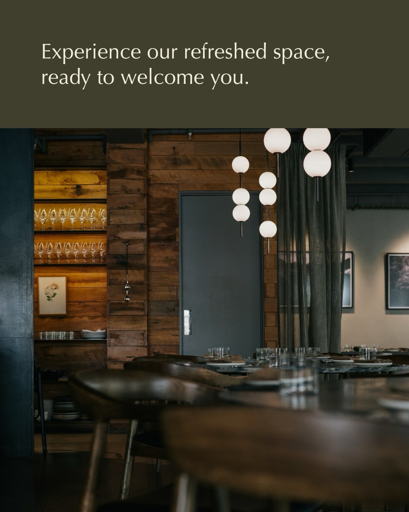 Fresh surroundings, the same commitment from our wonderful team. Your table awaits. Make a booking via the link in our bio.