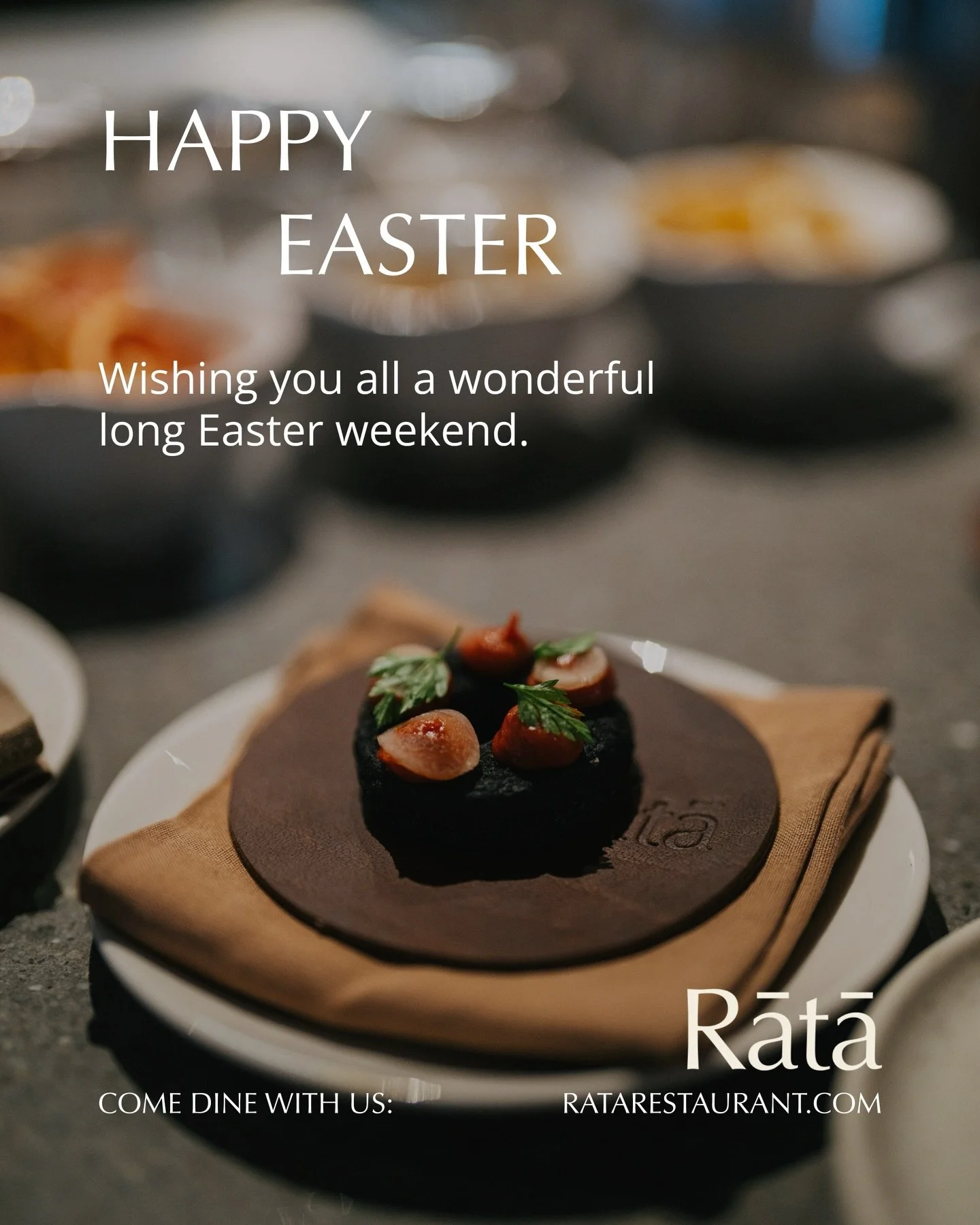Happy Easter from the team at Rātā.
A long weekend for unhurried meals, good company, and something thoughtful on the table.
Join us.