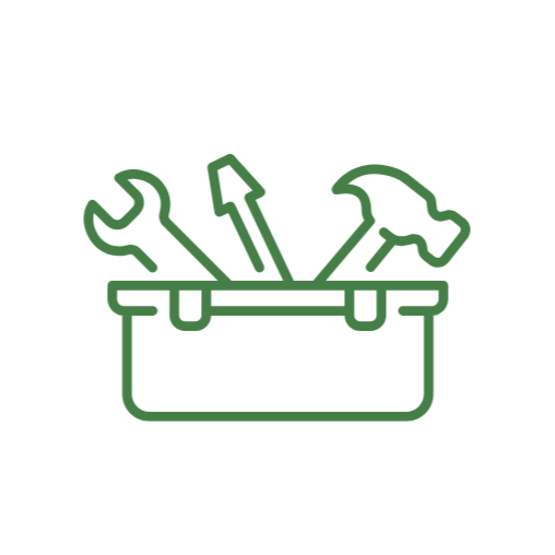 Icon of a toolbox with various tools including a wrench, screwdriver, and hammer.