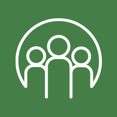 Icon of three people inside a circle.