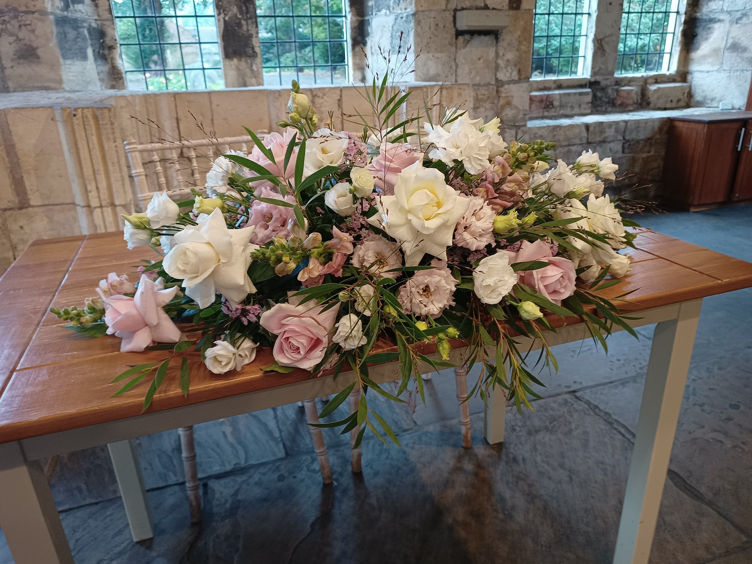 York registrar's table arrangement flowers.jpg
