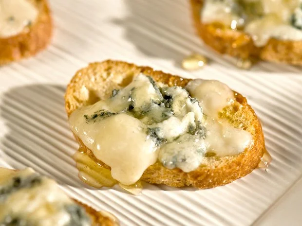 Honey Blue Cheese Crostini