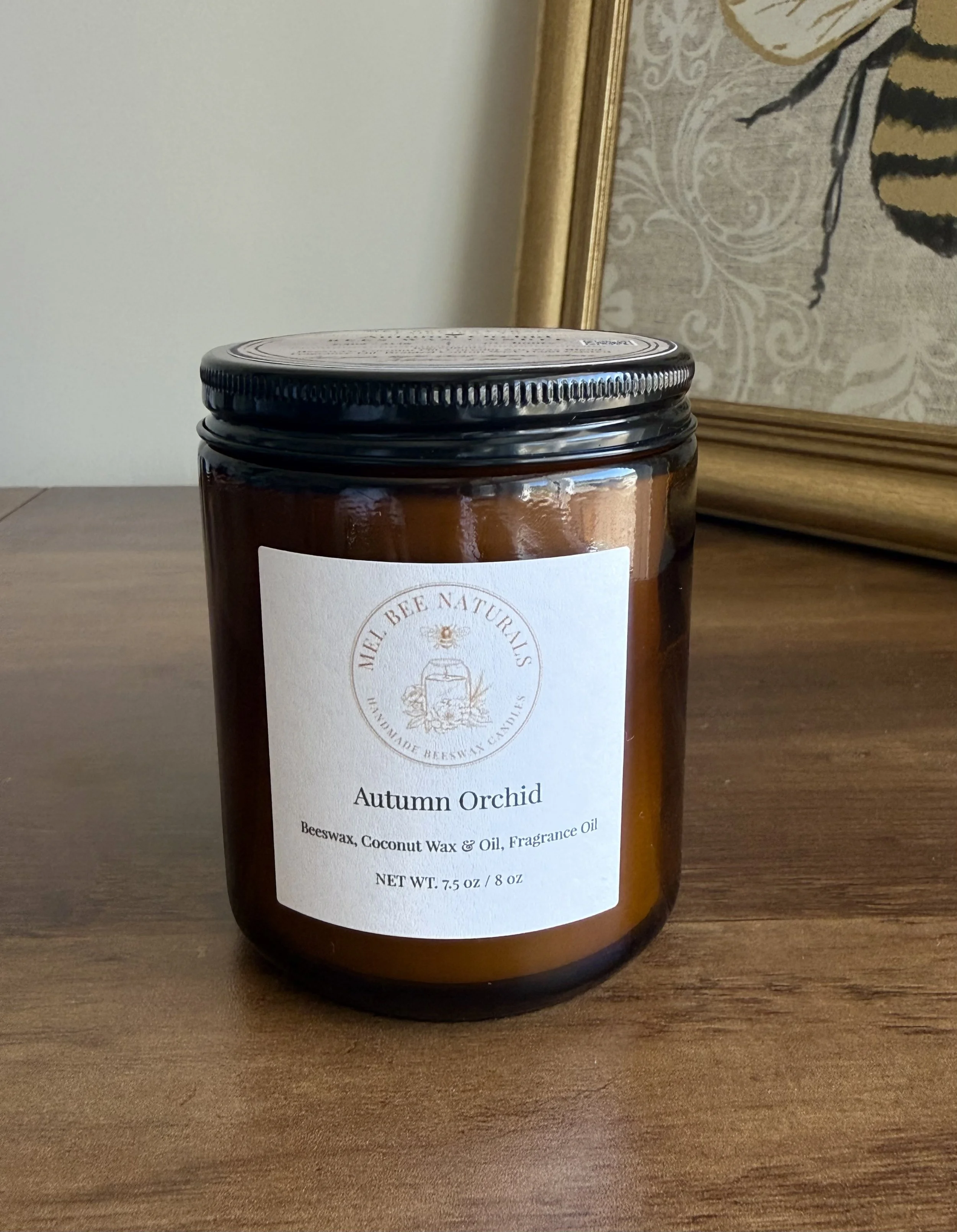 Autumn Orchid Beeswax Candle