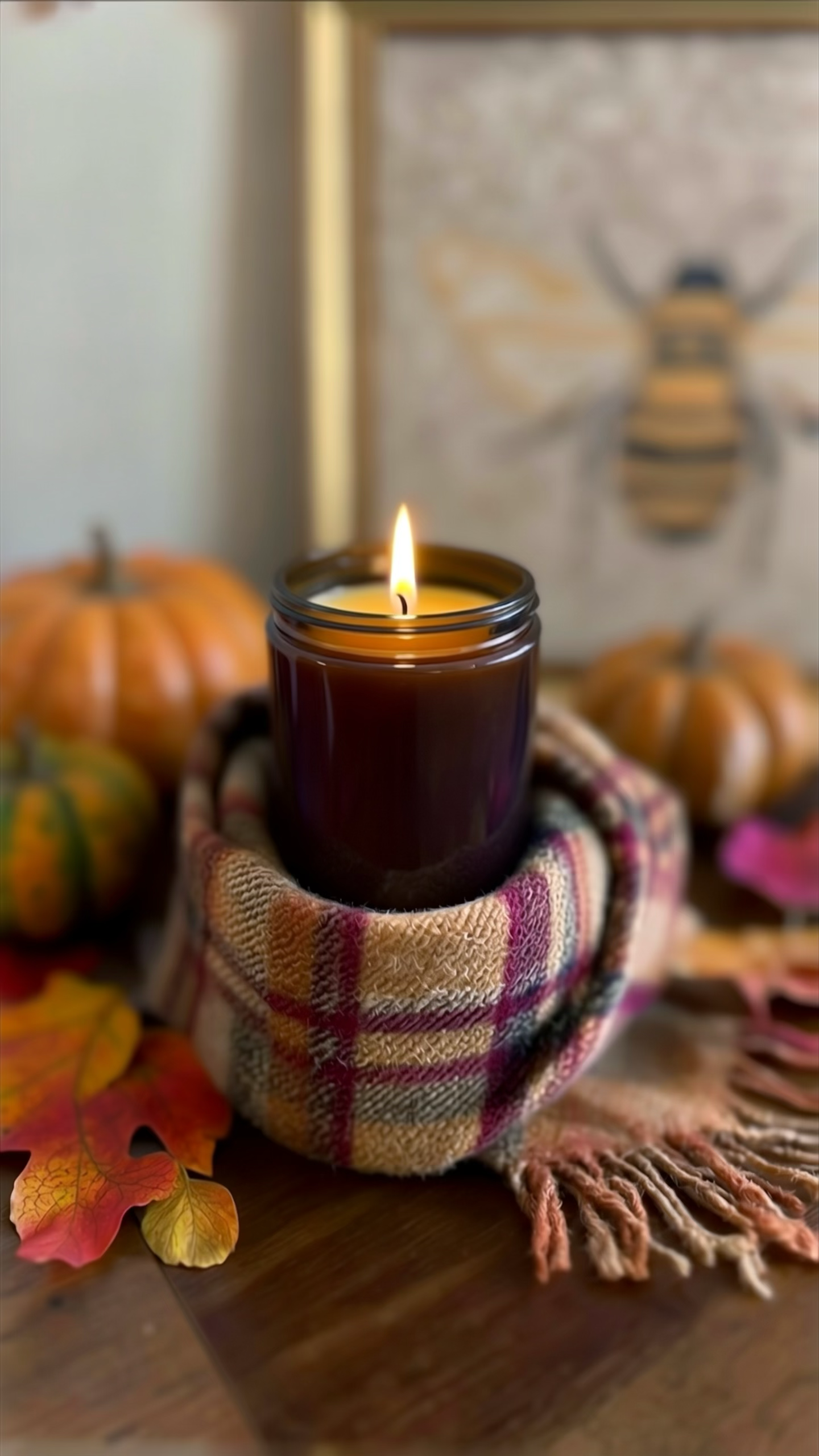 Warm Flannel Beeswax Candle