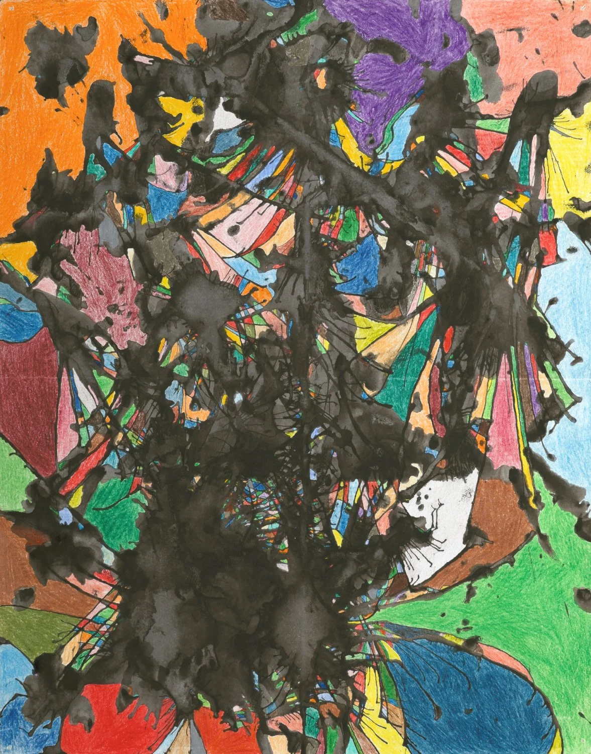 Zozobra 
Ink and colored pencil on paper — 13.5 x 17 inches 
2012