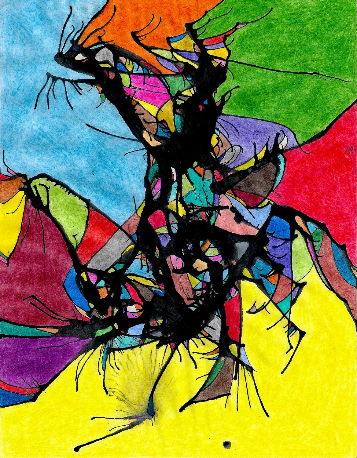 Stag Beetle 
Ink and colored pencil on paper — 8.5 x 11 inches 
2012
