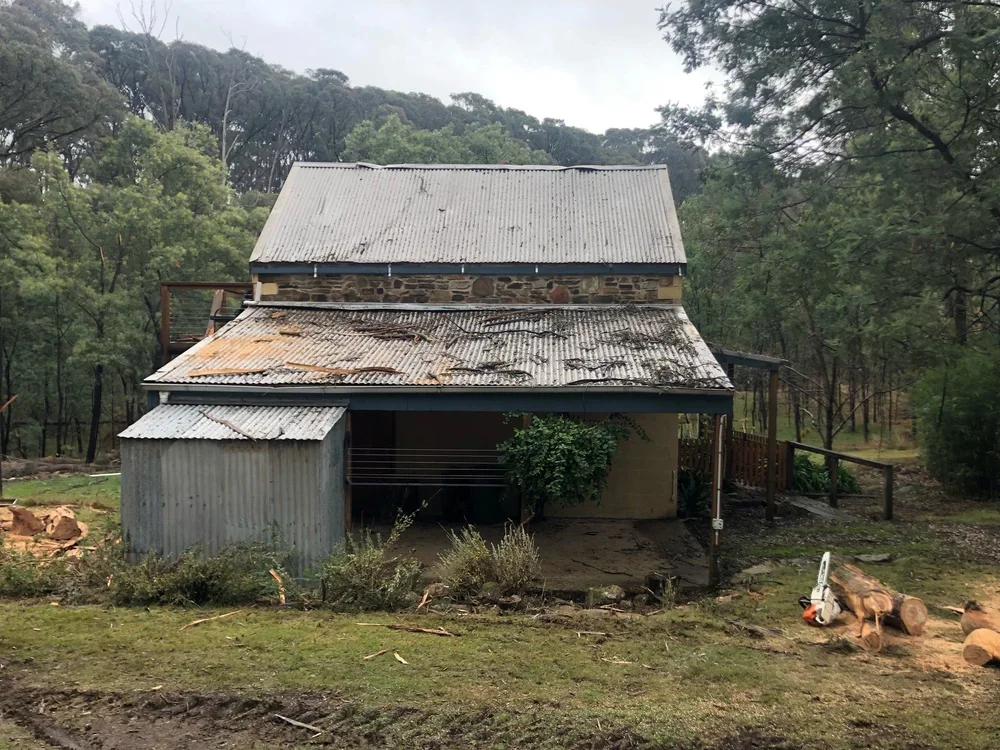 Emergency Make Safe - Tree Impact : Storm Damage VIC - Roof Make Safe - Before.webp