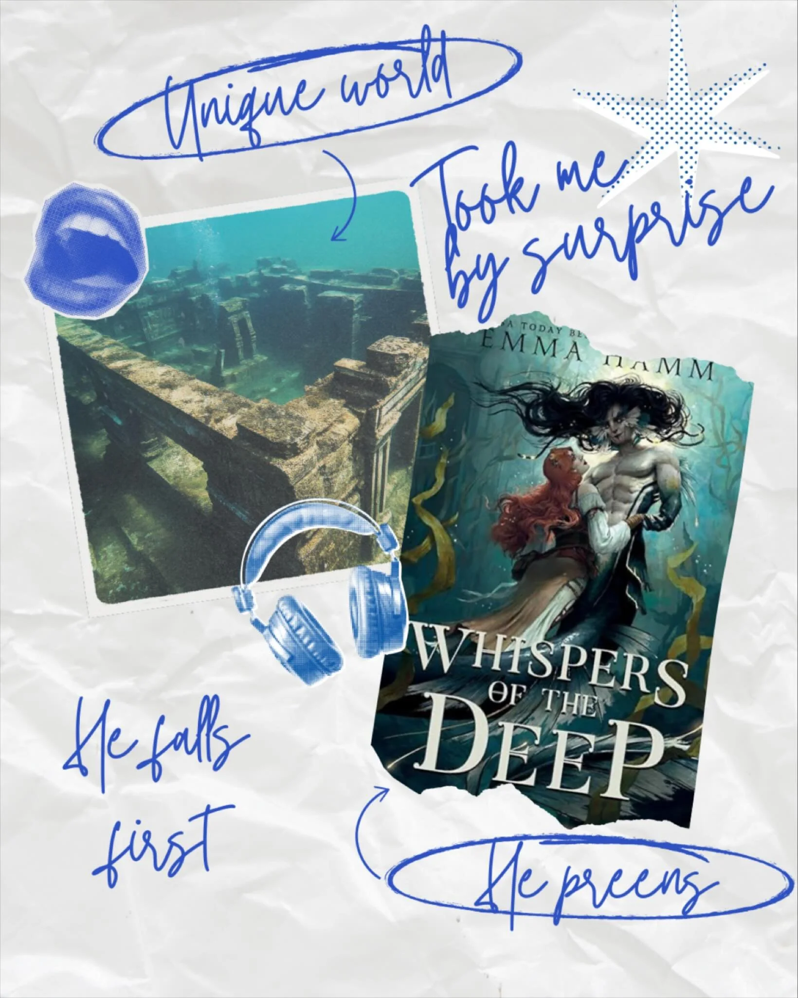 This was such a unique book for me, I don&rsquo;t usually do monster romance and I definitely haven&rsquo;t read one about quasi mermaids.
Well it would seem new is good because I absolutely loved this book. I loved the development of the characters,