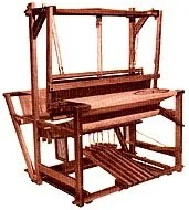 Wooden loom for weaving.