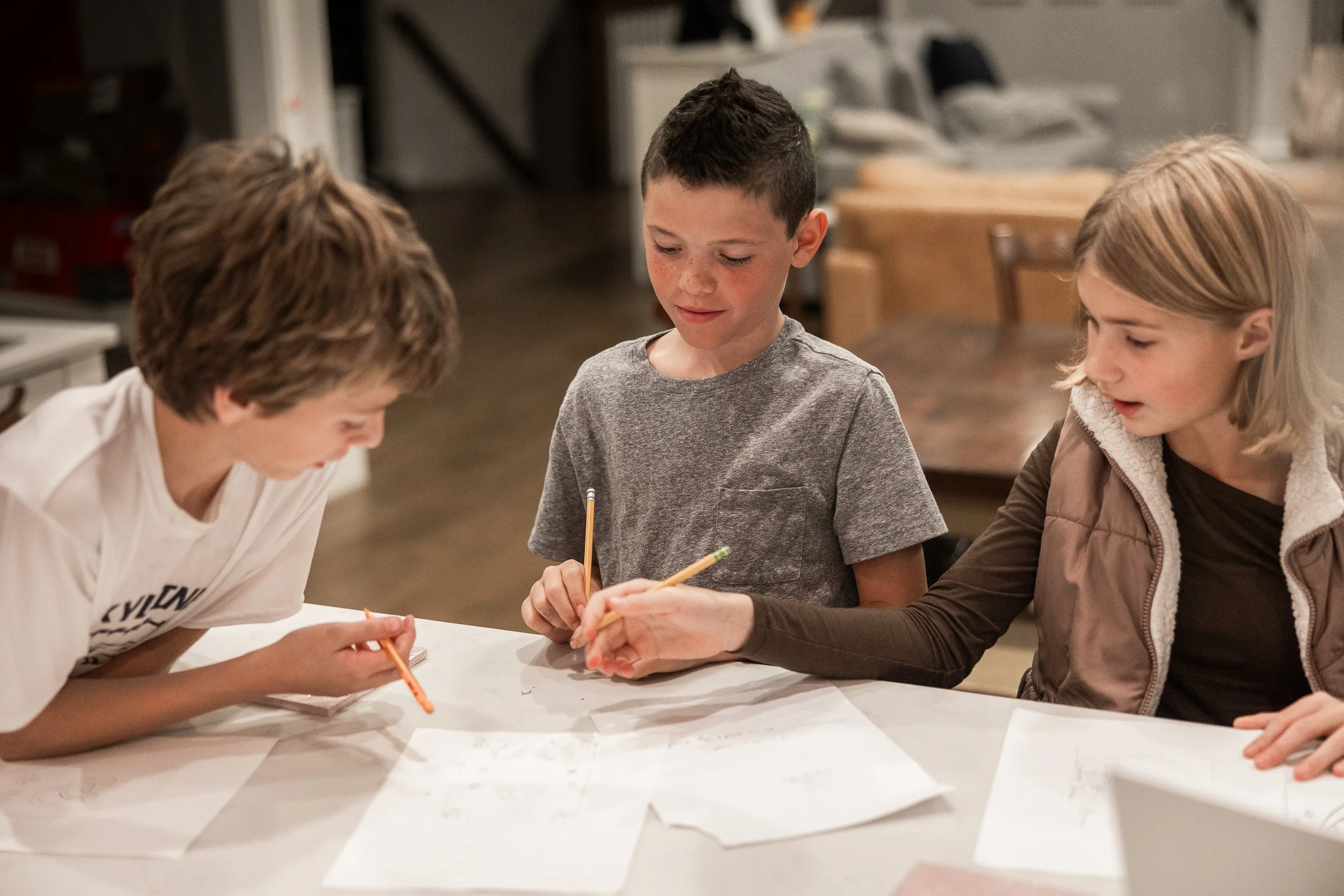The Creators' Workshop-Children Helping Each Other in Creative Projects