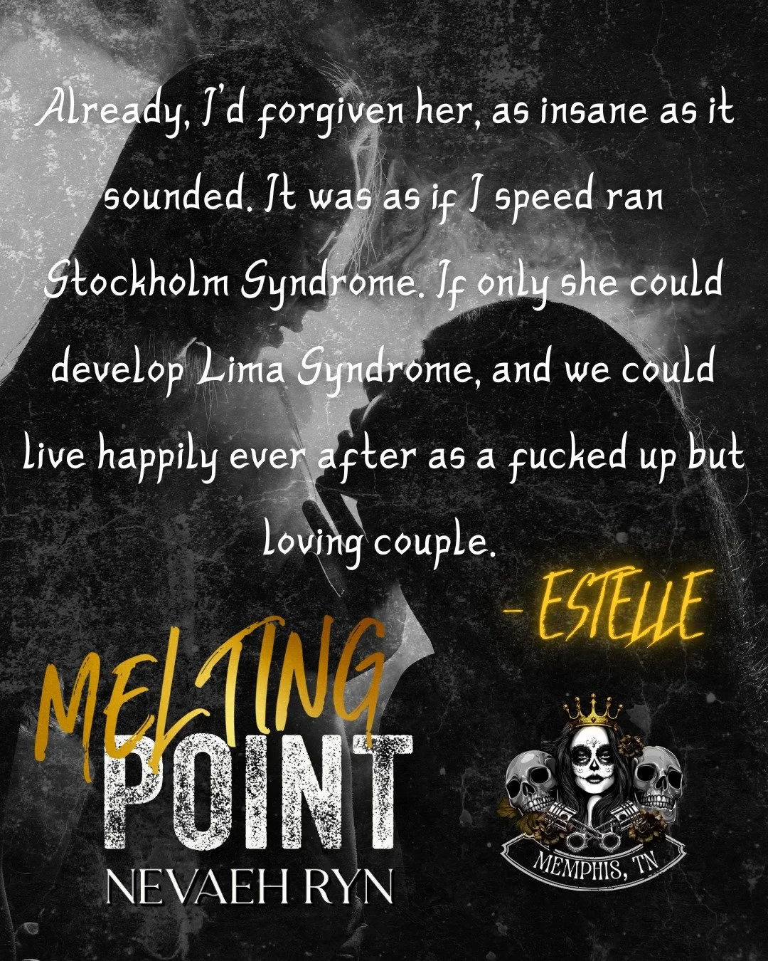Every couple has its quirks 🤷&zwj;♀️
If kidnapping (in fiction) isn't a deal breaker for you, check out Melting Point, a sapphic interracial romance! It's available on Amazon, so head over there if you want to find out more info 
.
.
.
.
.
#authorso