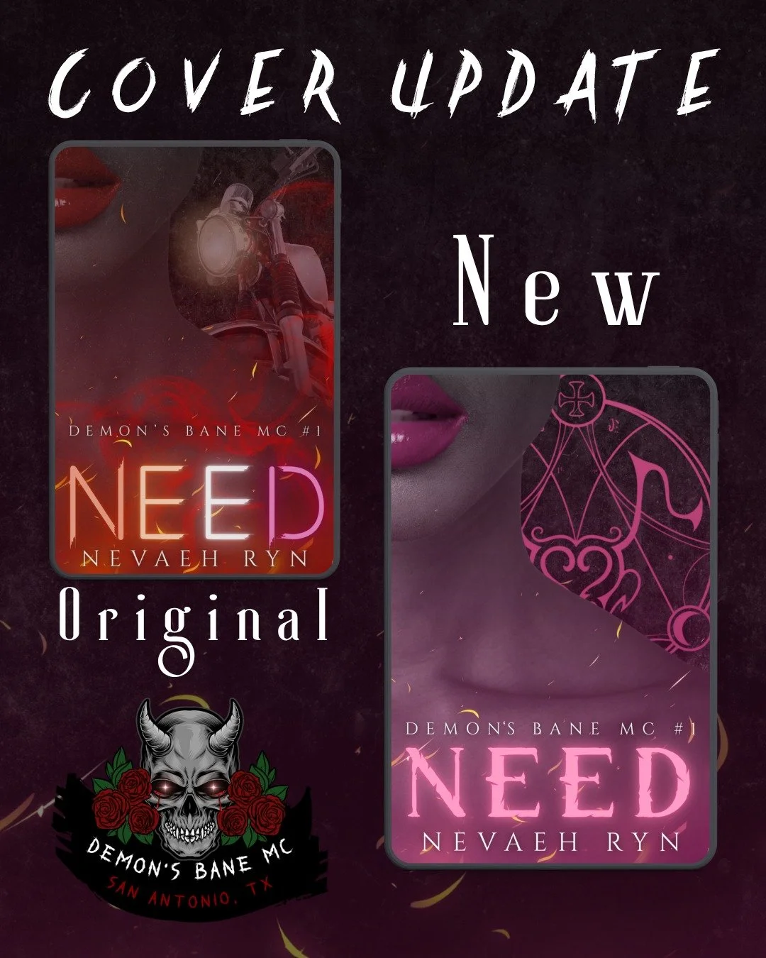 Need has a new and improved cover! 
.
.
.
.
.
.
.
#preorder #bookstagram #wlwromancebooks #wlw #lesbianromance #paranormalromance #steamyreads #MCRomance #wlw #blackbook #queerbooks #diversereads