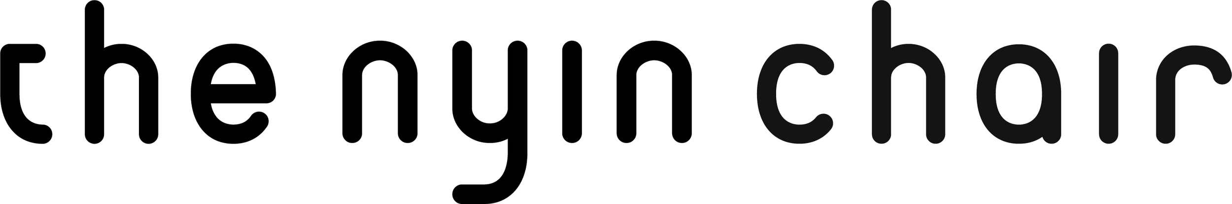 The Nyin Chair in Black Moort Font.