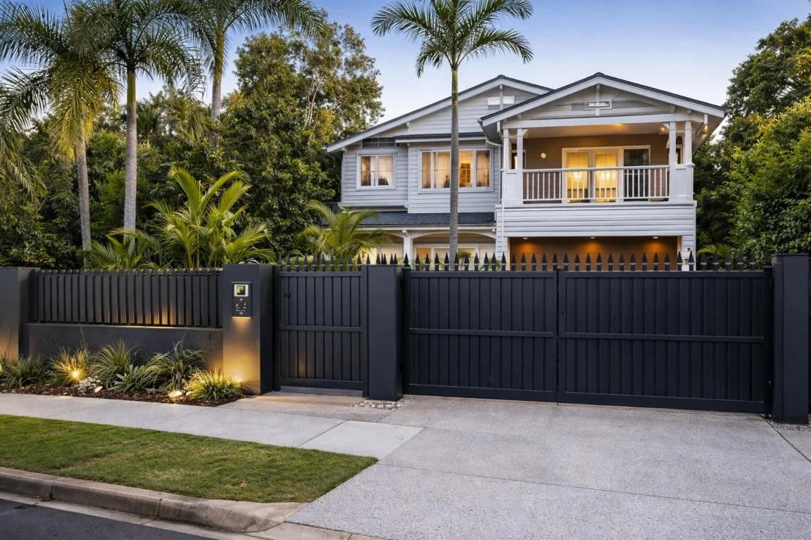 Residential fencing and gate designed to improve security at a Brisbane home