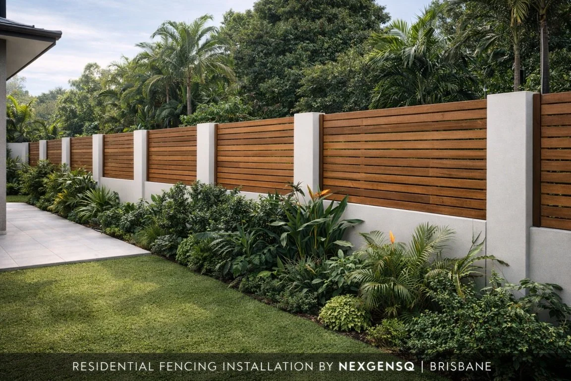 Residential fencing installation in Brisbane by NexgenSQ