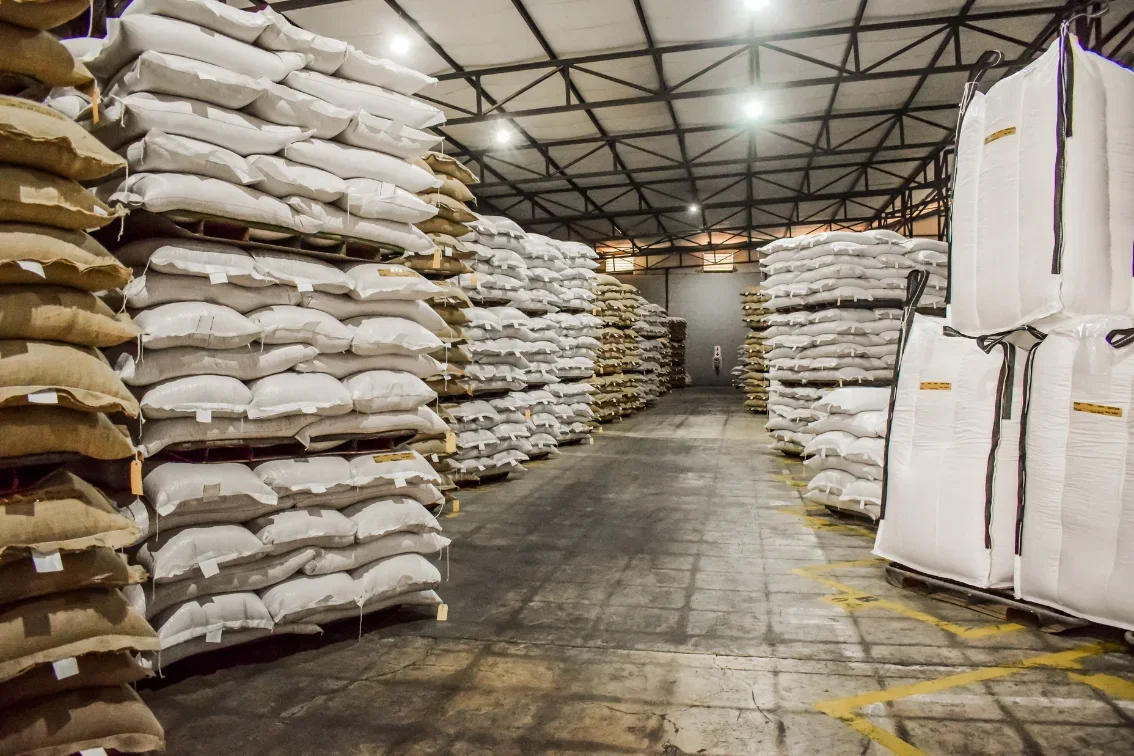 Peanut storage and export preparation at SA Peanuts facility