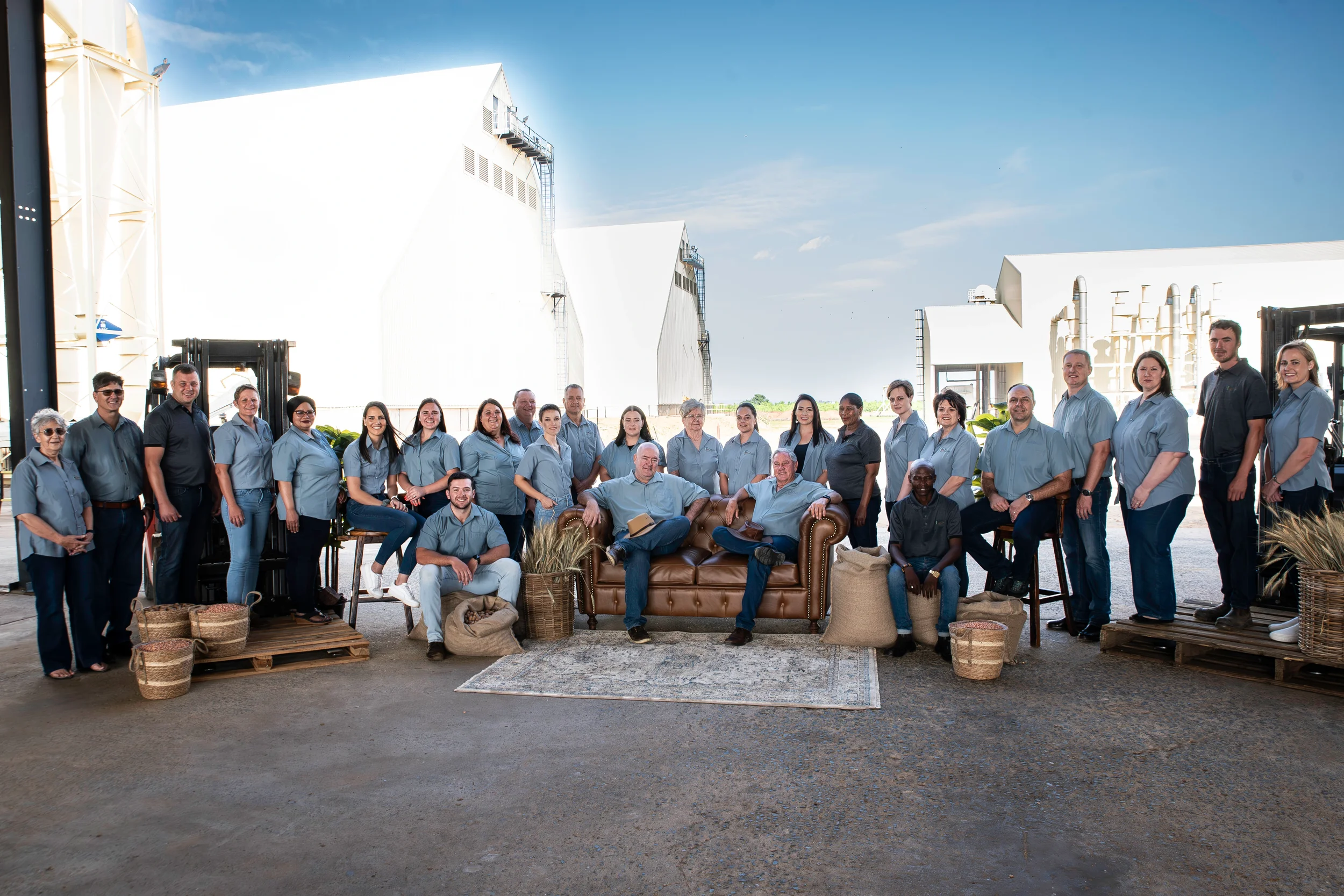 SA Peanuts processing team and staff at the peanut processing facility
