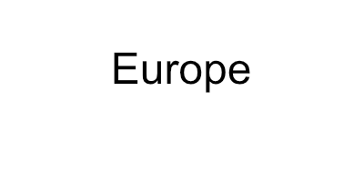 Speech bubble with the word 'Europe' inside