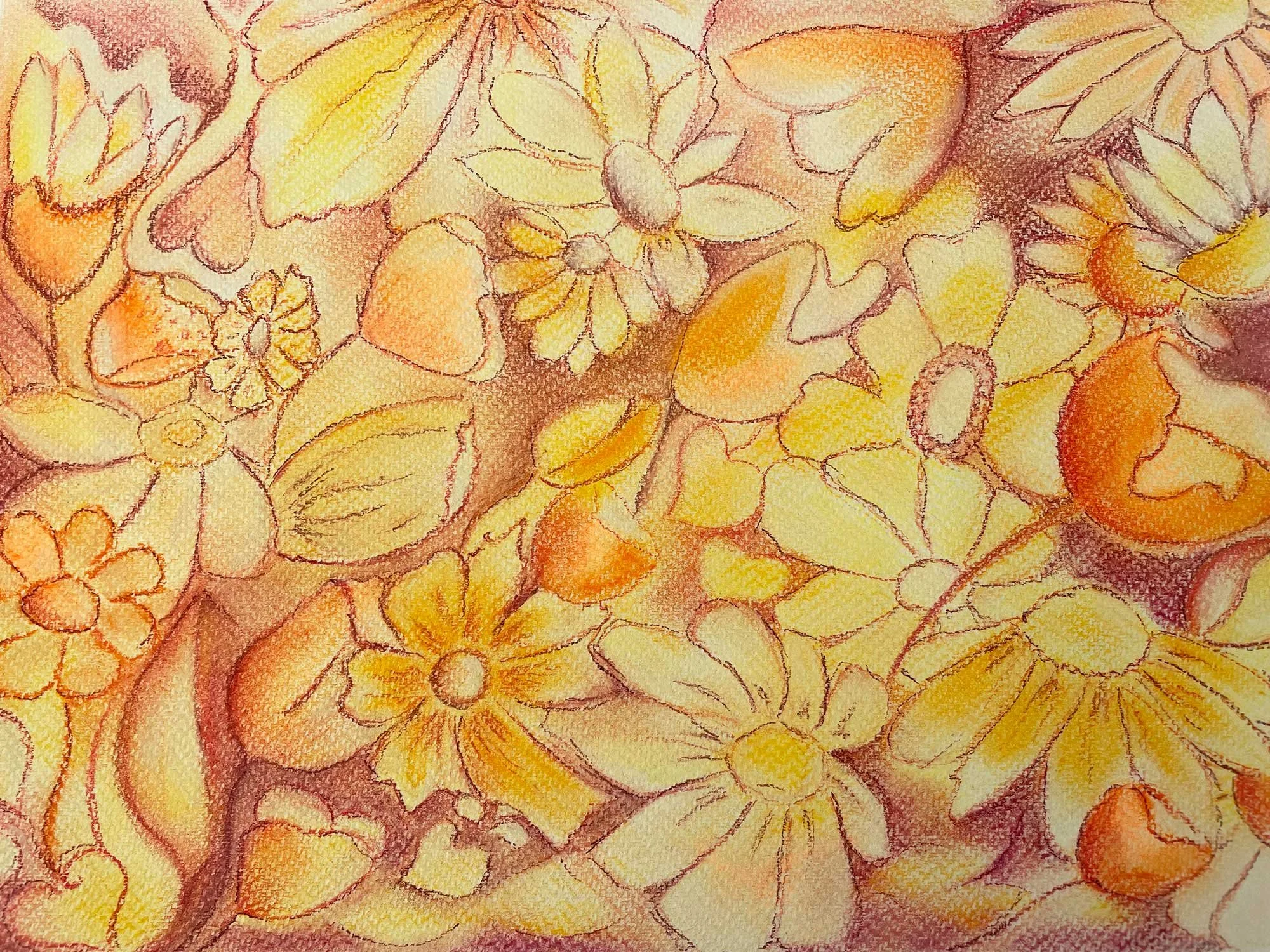 Wild Flowers, Pastell (30 x 40 cm )