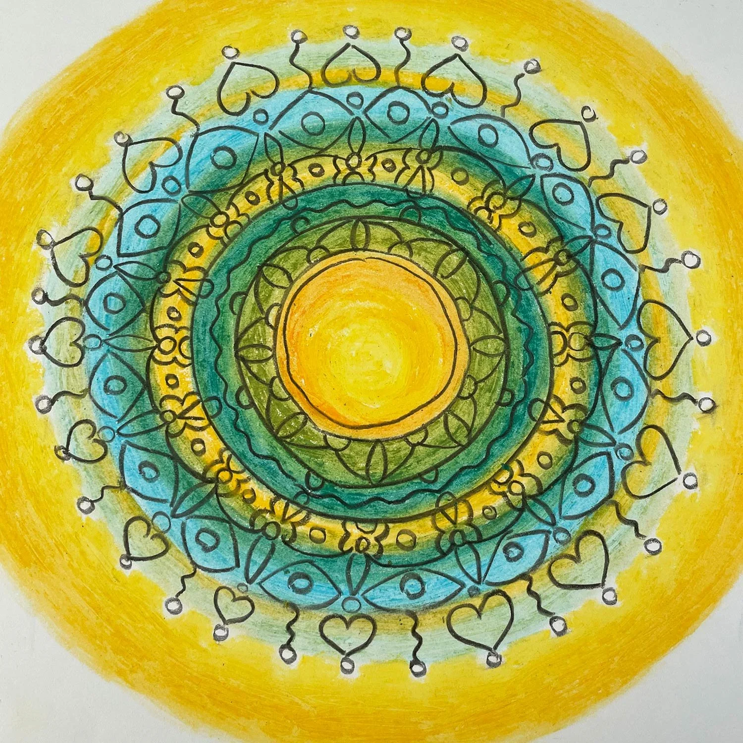 Sunny Day, Ölpastell (21 x 30 cm)