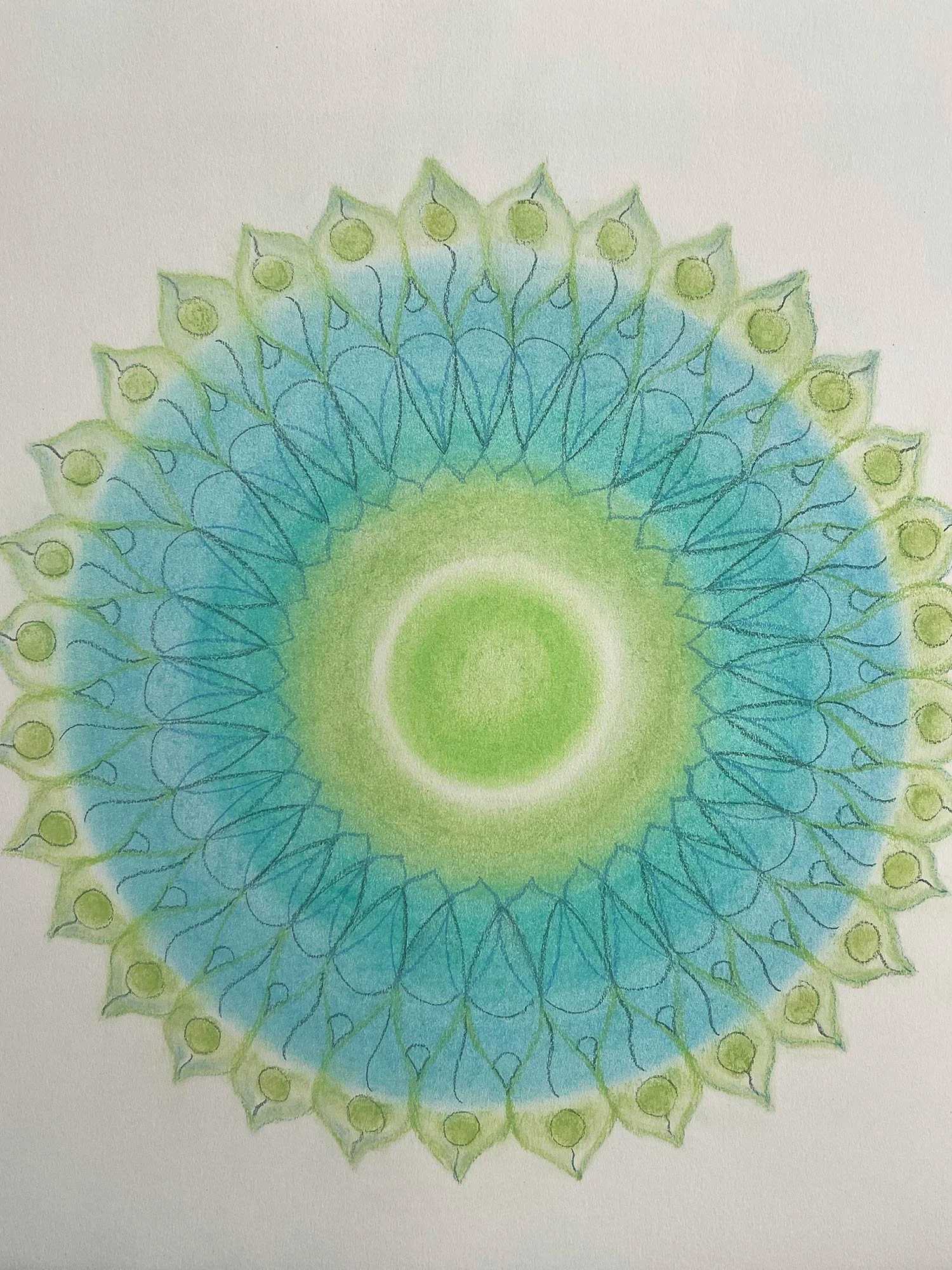 Waldfrühling, Pastell (40 x 40 cm) 