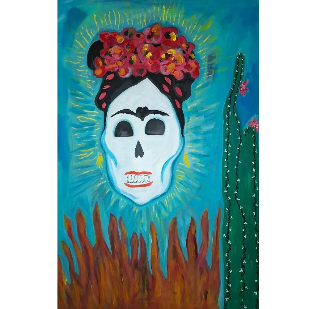 Viva la Mexico, 120x80 cm, Acryl auf recycelter Leinwand