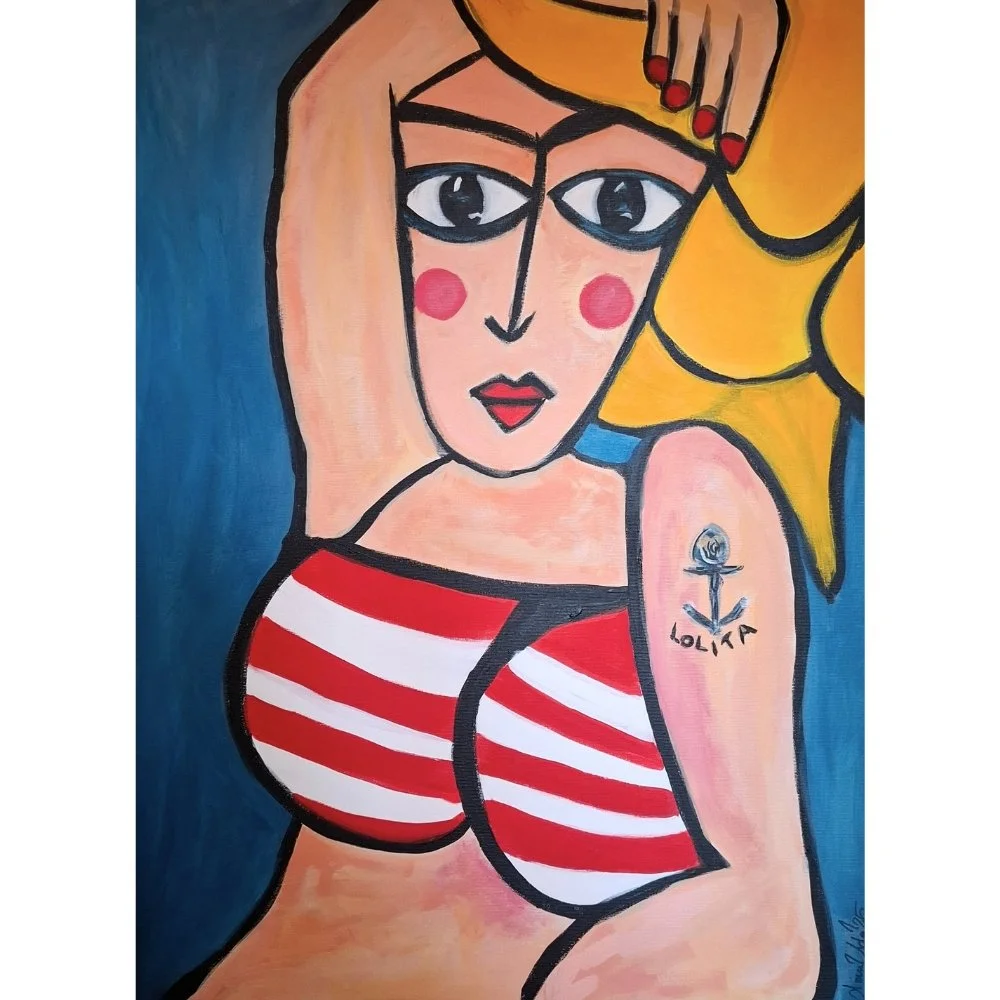 Lolita, 50 x 70 cm, Acryl auf Leinwand
