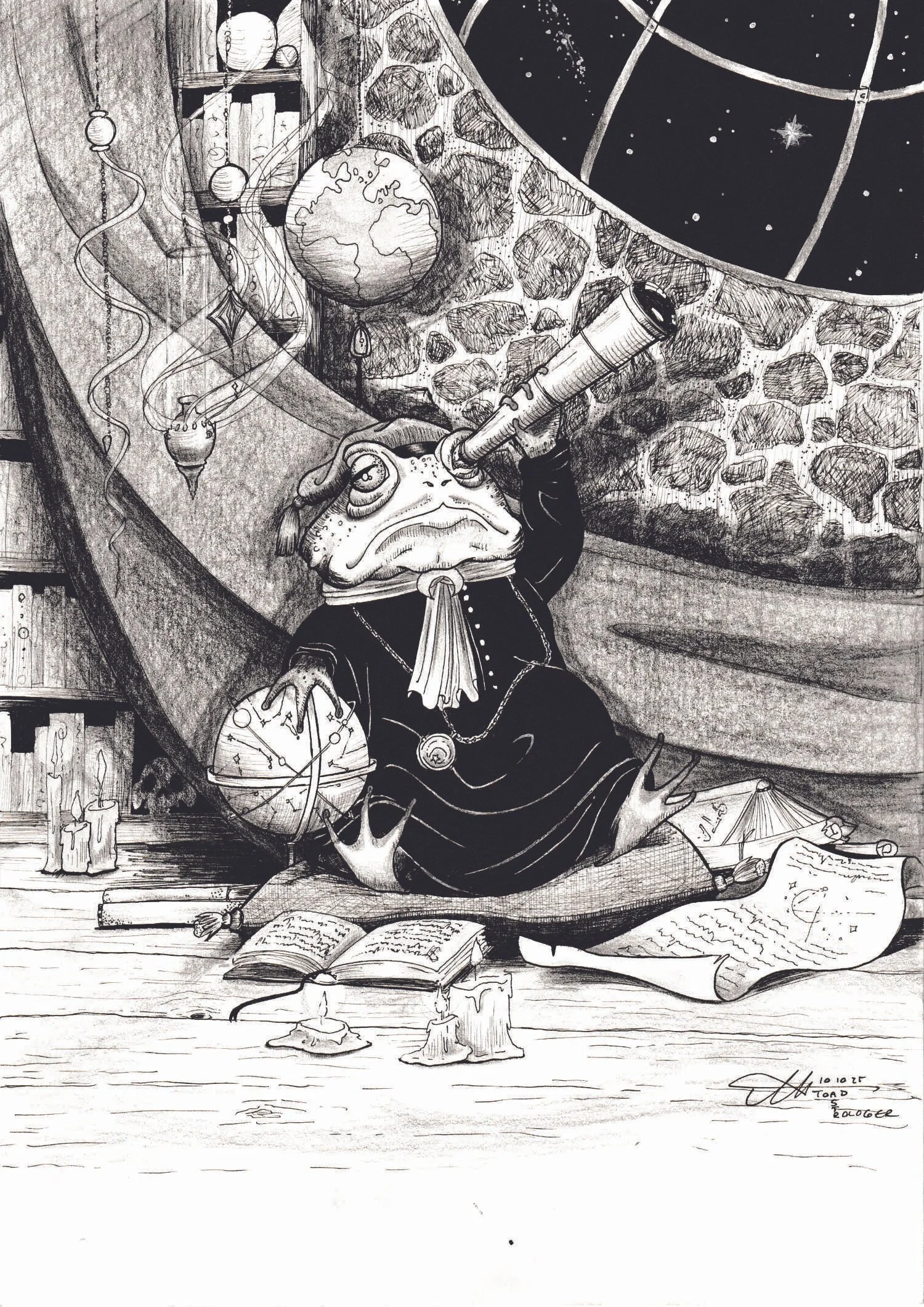 The Toad Astrologer - Kunstdruck -  Fine-Art-Print