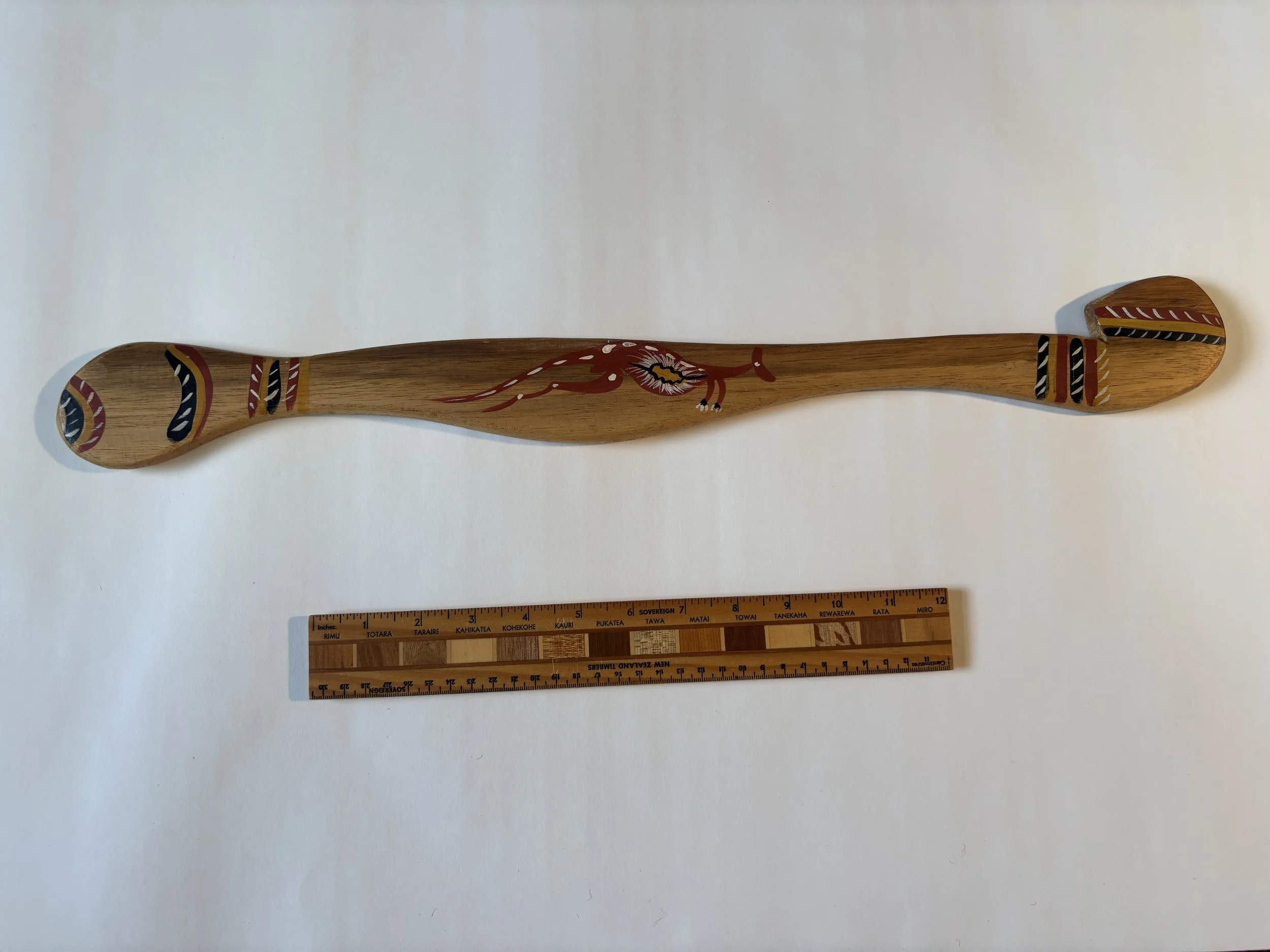 A replica of an aboriginal “Throwing Stick” of unknown origin.