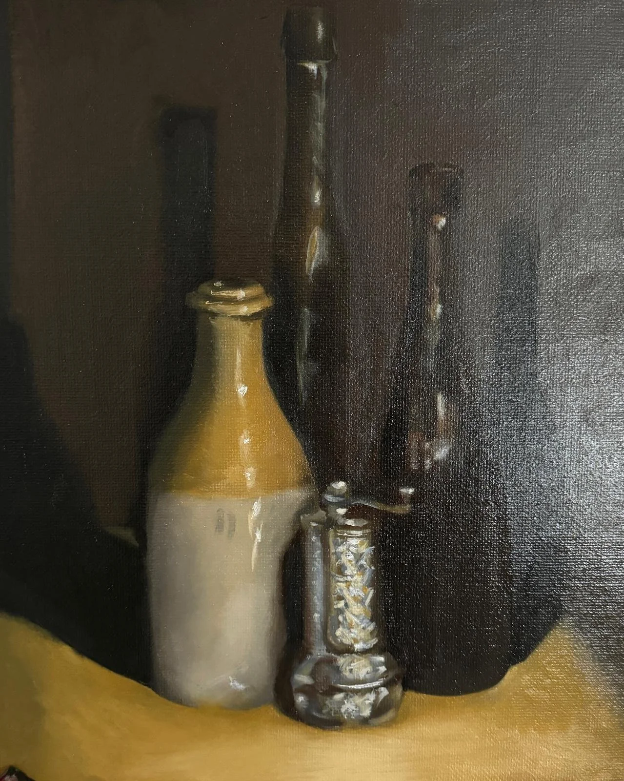Still life with pepper grinder