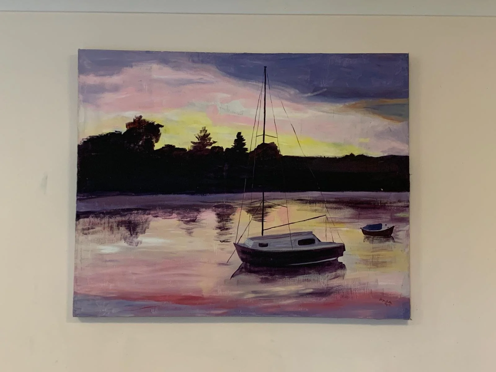 The lake at sunset