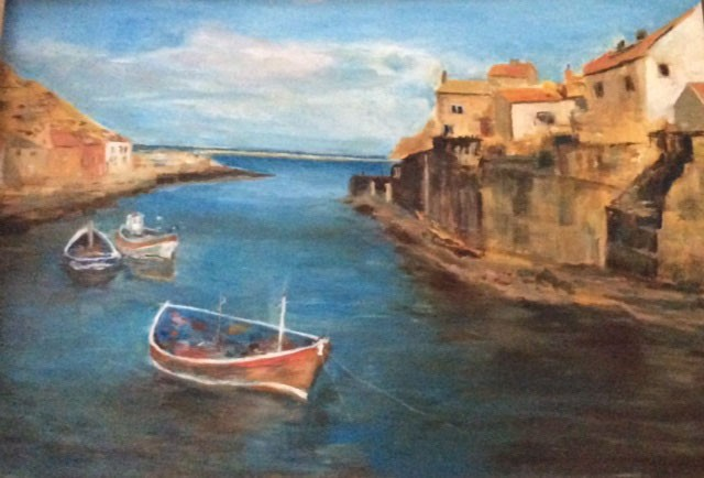 Staithes Harbour by Heather C Teather.png