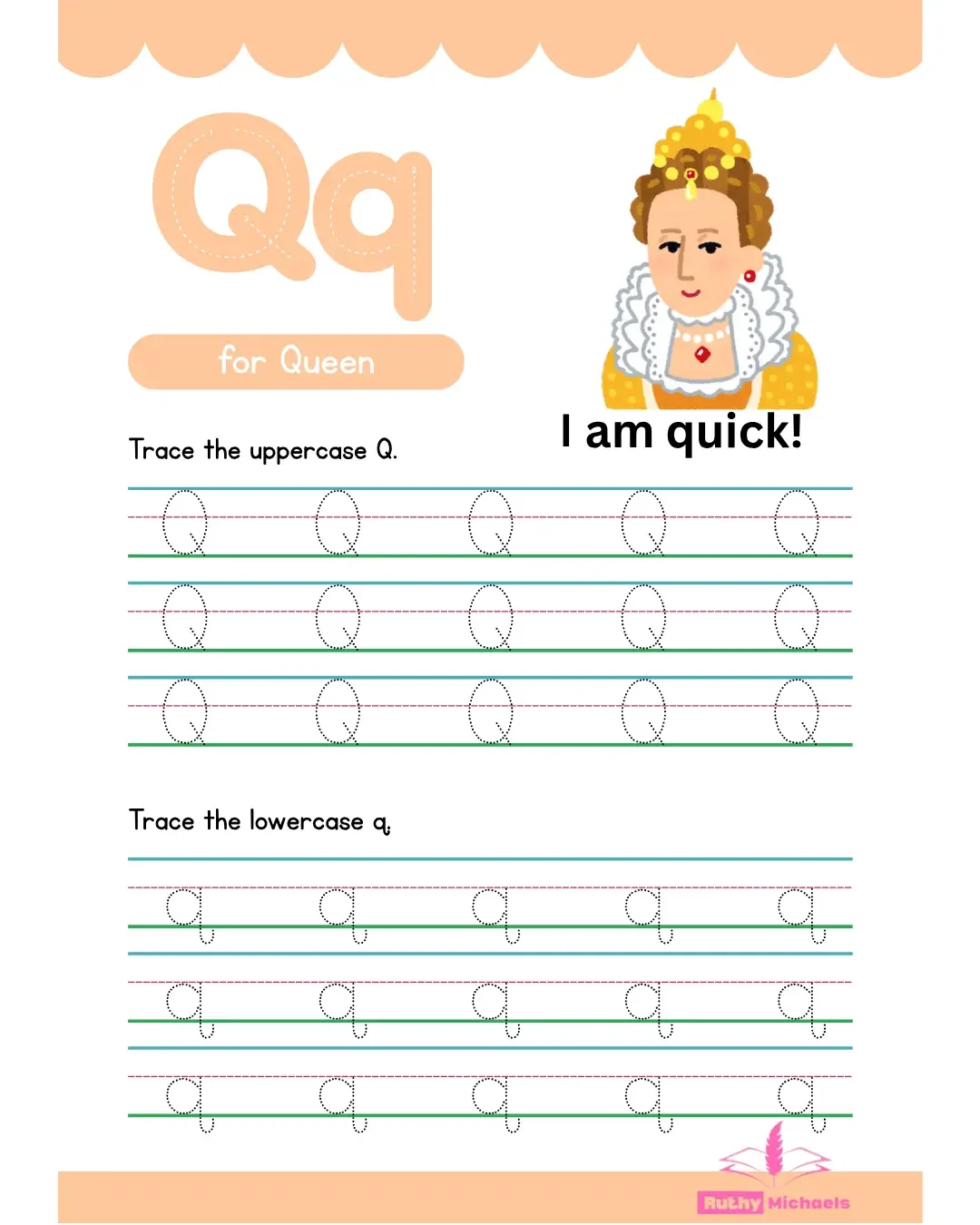 Let’s Trace ABC A Letter Adventure. Letter Q.webp