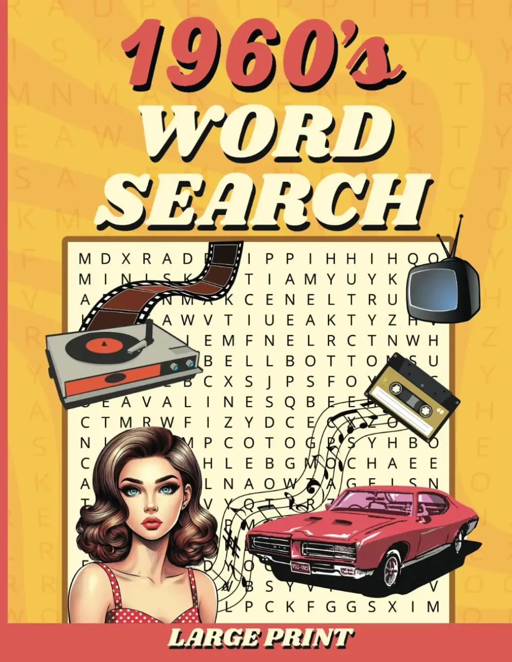 1960s Large Print Word Search Puzzles