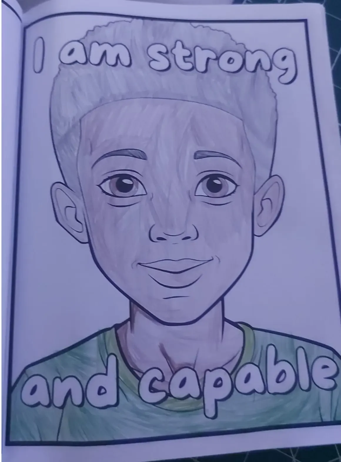 I am strong and capable Black boys colouring Book.webp