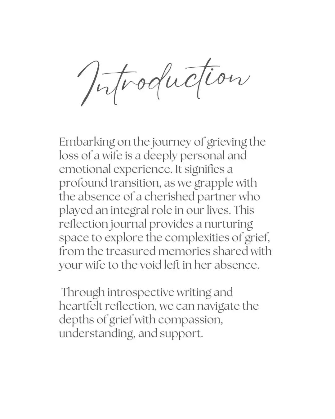 Dear Wife – A Guided Grief Journal