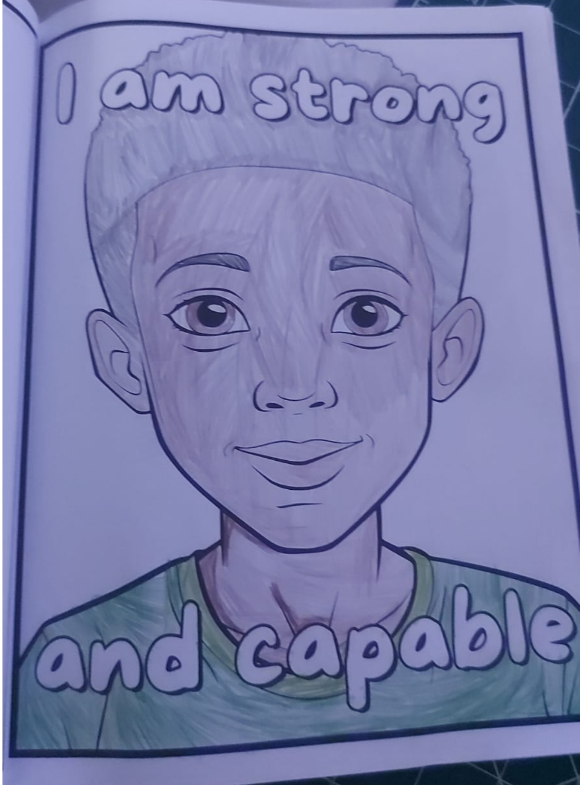 I am strong and capable Black boys colouring Book.png