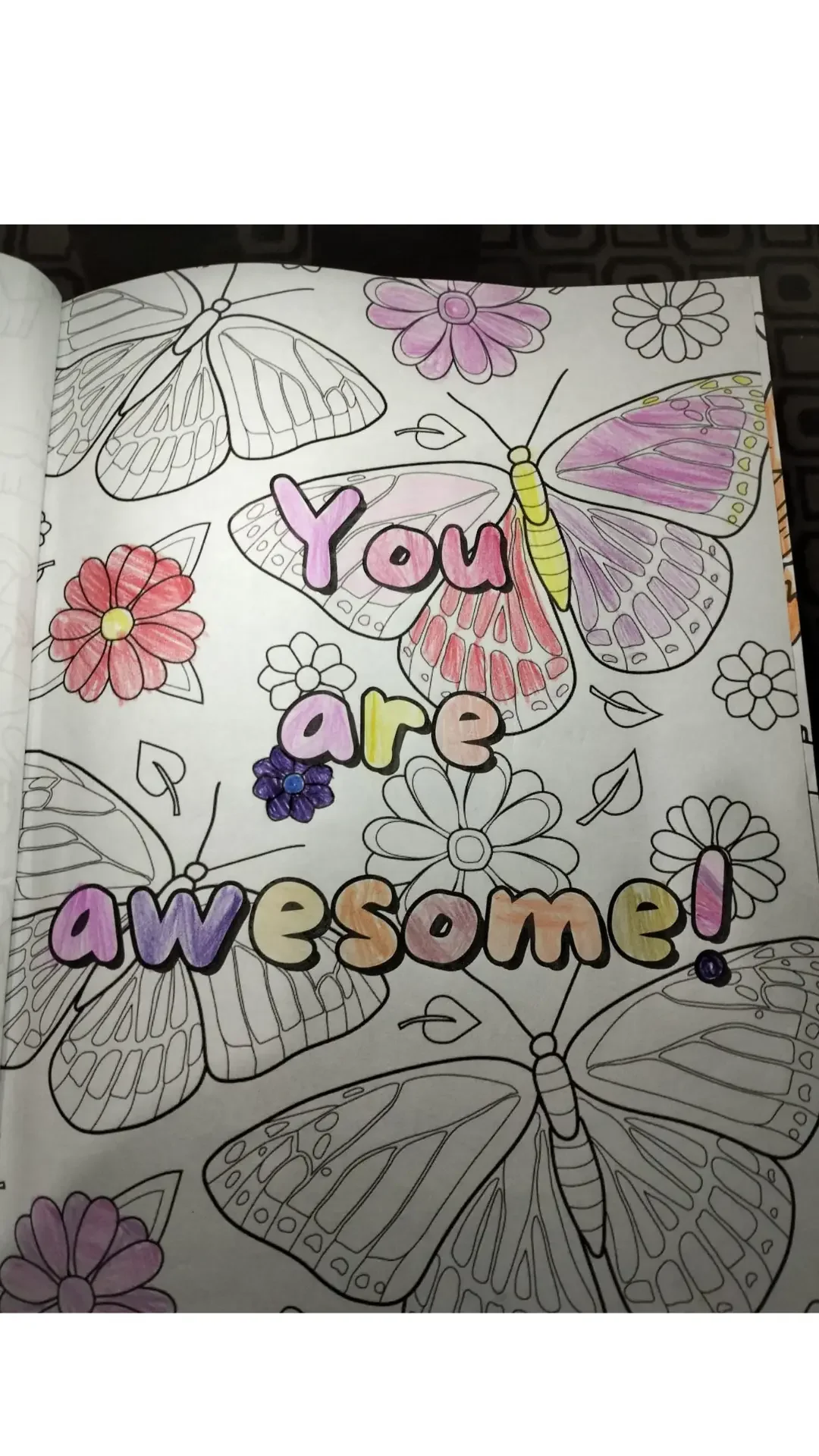 You are awesome coloured page.webp