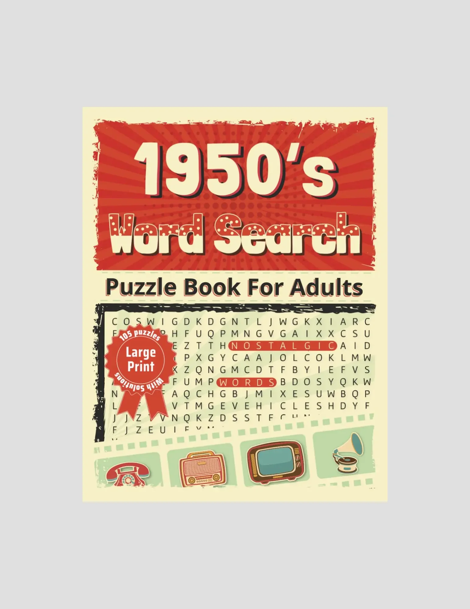 1950s Large Print Word Search Puzzles