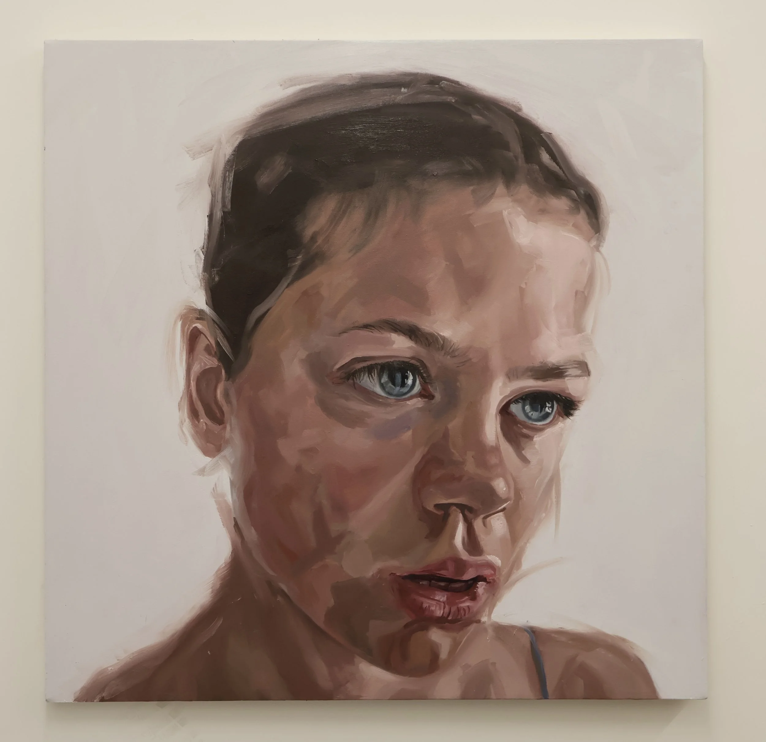 Flesh and Glass and a Sour Taste, 2025, Oil on Canvas, 90 x 90 cm