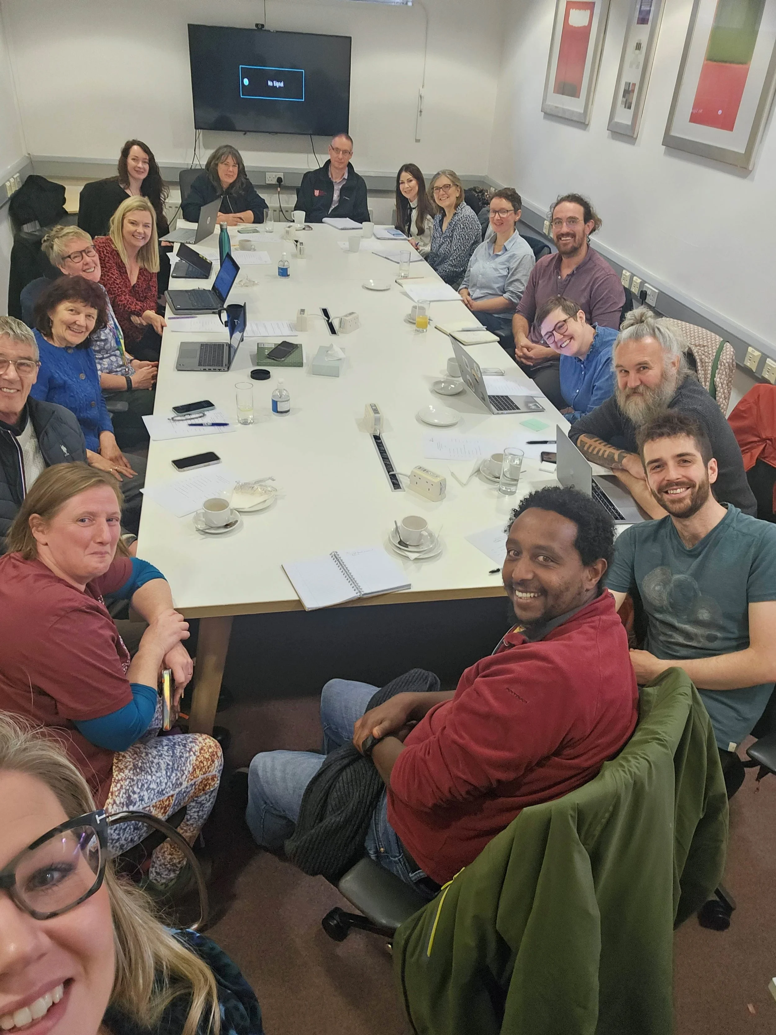 A photo of a partnership meeting